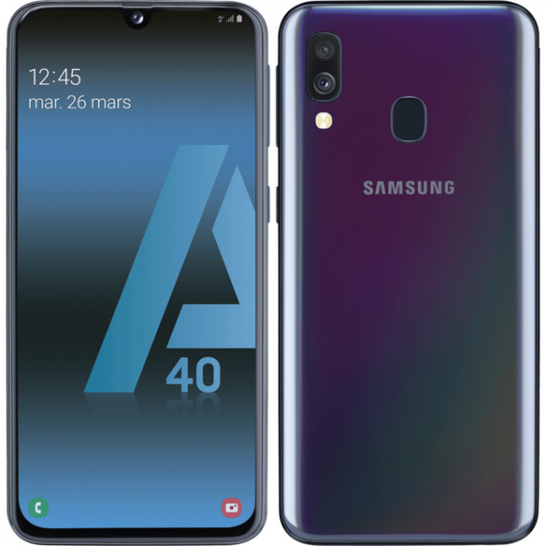 Samsung Galaxy A40 (64 Go) - Noir - Produit Reconditionné