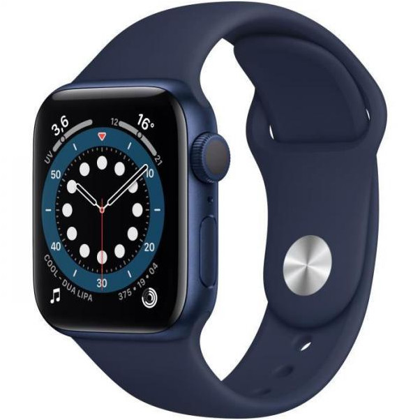 Apple Watch série 6 - 40 mm - GPS+cellular - Aluminium (Bleu) bracelet sport (Bleu) -Produit reconditionné