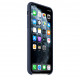 Coque en Cuir iPhone 11 Pro Max - Bleu Nuit - Original Apple