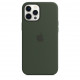 Coque en Silicone avec MagSafe iPhone 12 Pro Max - Vert Chypre - Original Apple