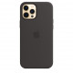 Coque en Silicone avec MagSafe iPhone 12 Pro Max - Noir - Original Apple